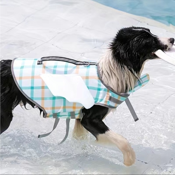 NWT plaid with angel wings life jacket for dogs - Picture 3 of 13
